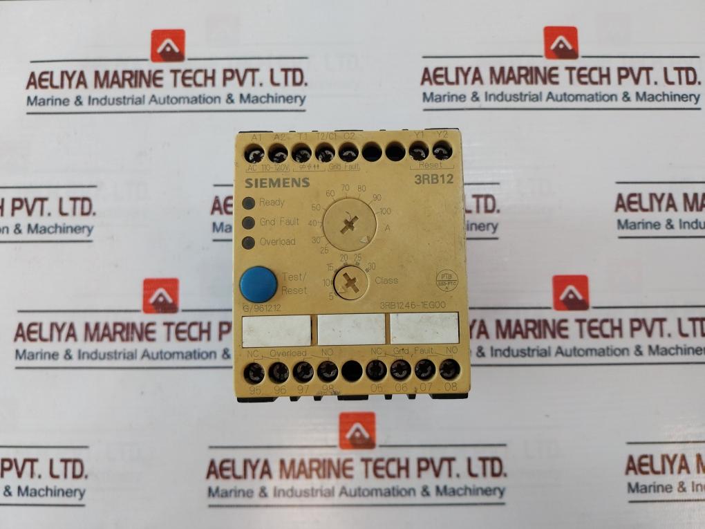 Siemens 3Rb1246-1Eg00 Electronic Overload Relay 690V 50/60Hz