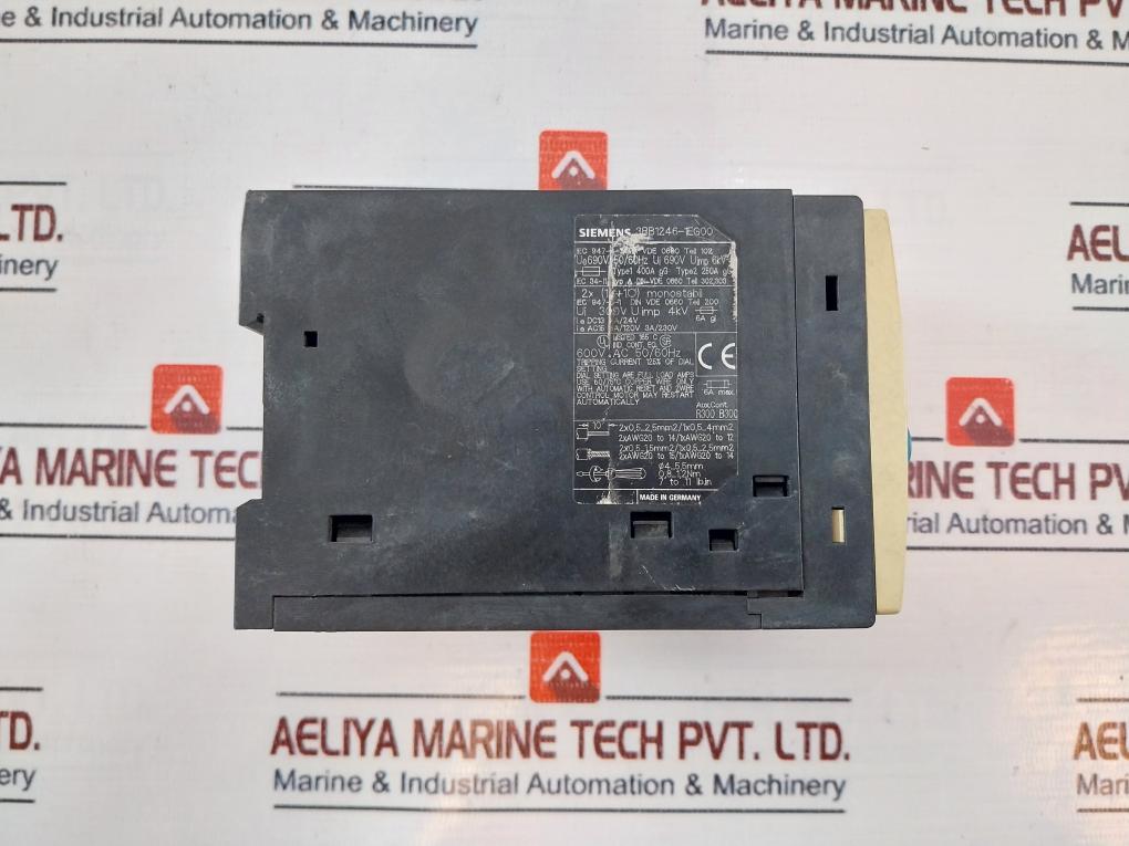 Siemens 3Rb1246-1Eg00 Electronic Overload Relay 690V 50/60Hz 100A