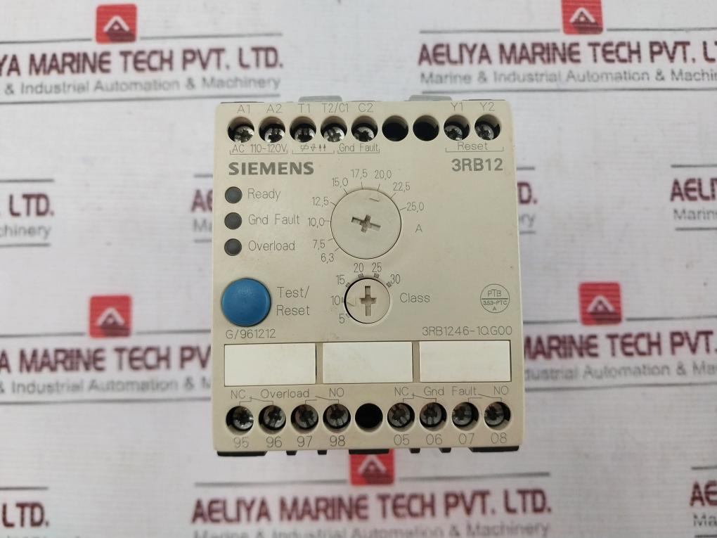 Siemens 3Rb1246-1Qg00 Electronic Overload Relay 3Zx1012Orb121Aa1