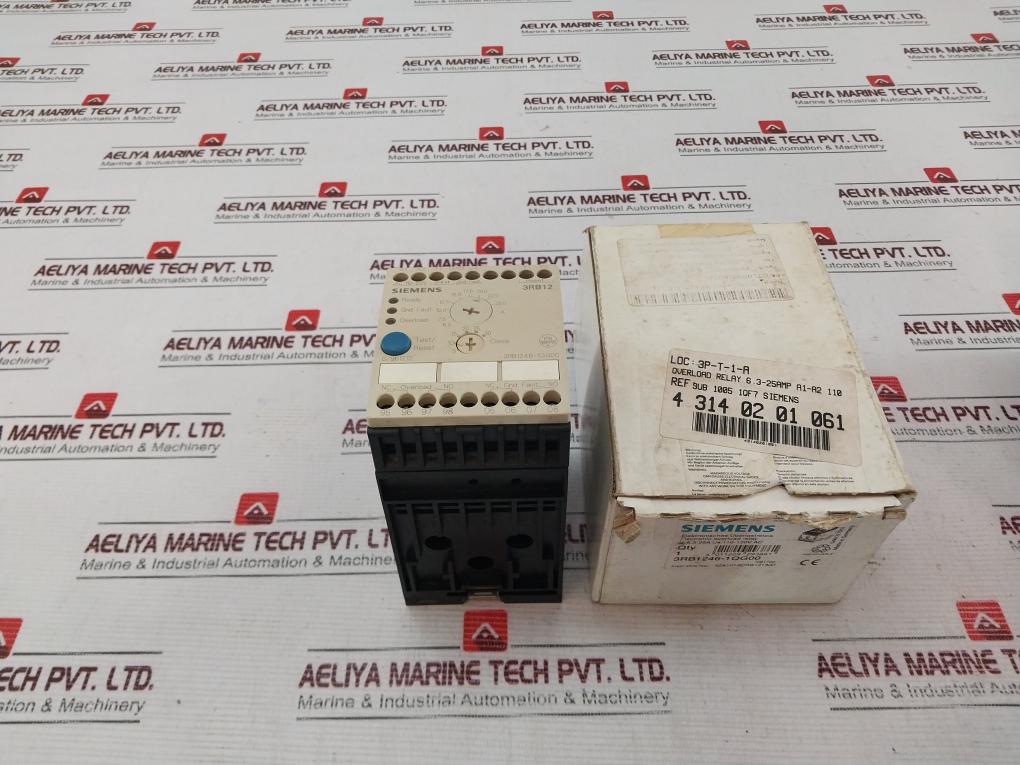 Siemens 3Rb1246-1Qg00 Electronic Overload Relay 3Zx1012Orb121Aa1