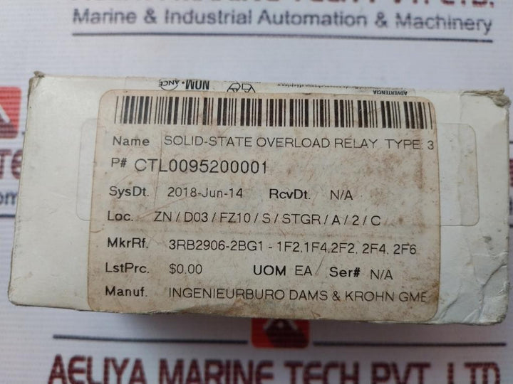 Siemens 3Rb2906-2Bg1 Current Transformer Ip20