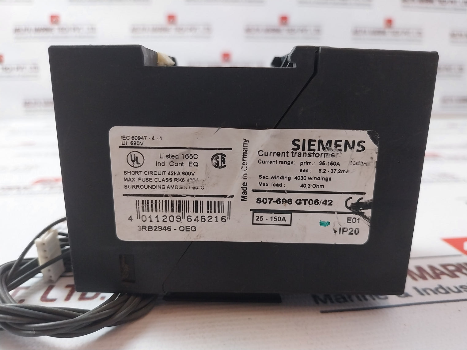 Siemens 3Rb2946-oeg Current Transformer