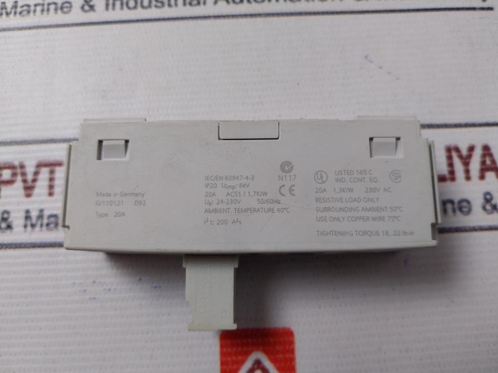 Siemens 3Rf2120-1Aa02 Semiconductor Relay 50/60Hz