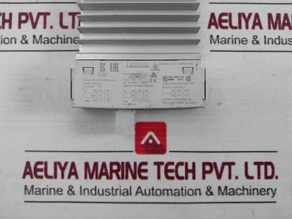 Siemens 3Rf2320-1Aa04 Solid-state Contactor 6Kv 50/60Hz