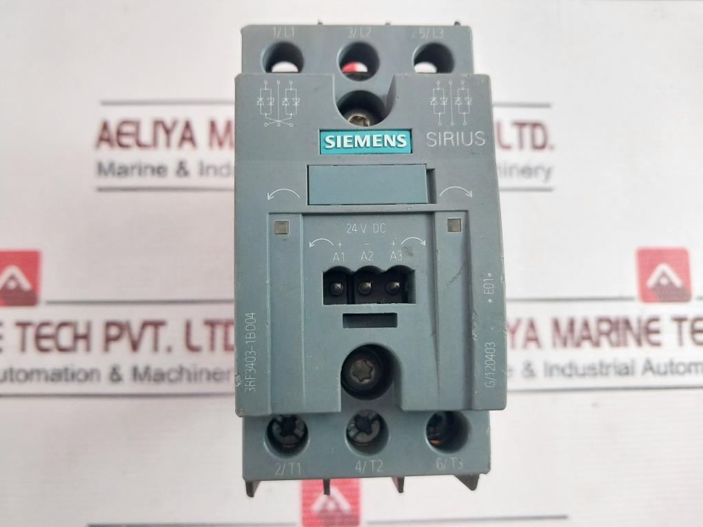 Siemens 3Rf3403-1Bd04 Contactor 24 Vdc 50/60 Hz