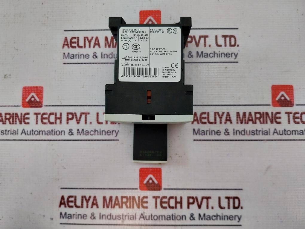 Siemens 3Rh1122-2Bb40 Contactor Relay 3Rt1916-1Lm00 690V 10A 
