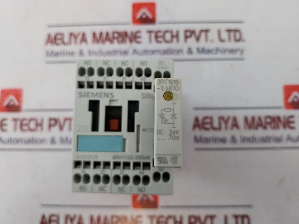 Siemens 3Rh1122-2Bb40 Contactor Relay 3Rt1916-1Lm00 690V 10A 