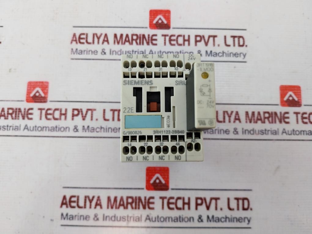 Siemens 3Rh1122-2Bb40 Contactor Relay 3Rt1916-1Lm00, 10A 690V