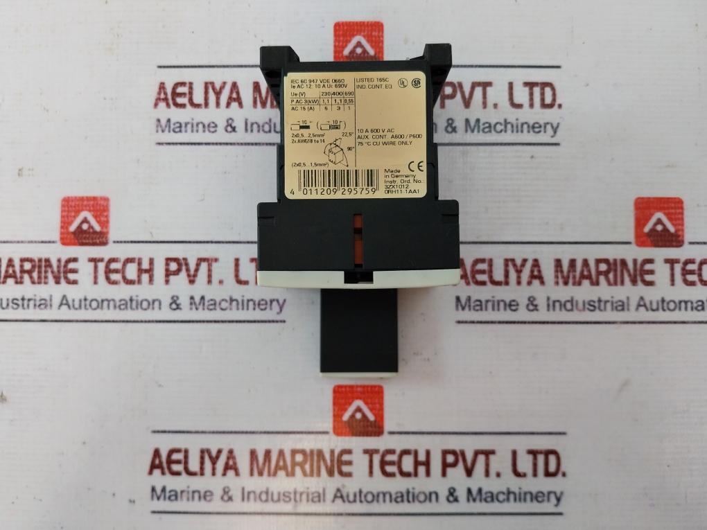 Siemens 3Rh1122-2Bb40 Contactor Relay 3Rt1916-1Lm00, 10A 690V