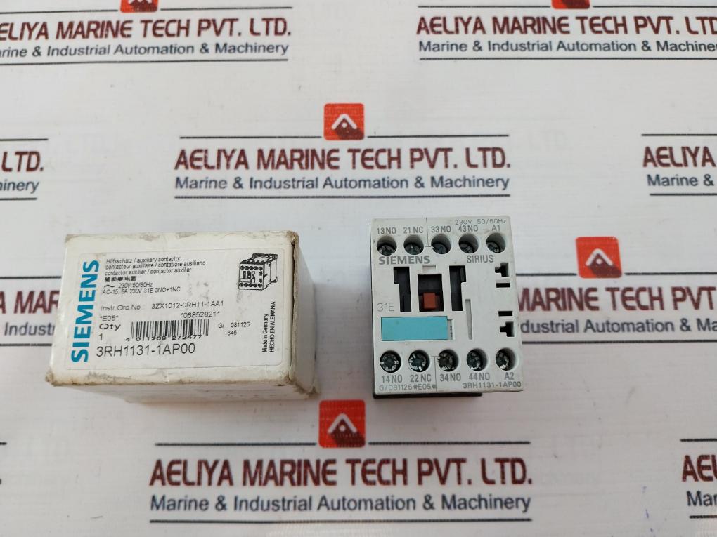 Siemens 3Rh1131-1Ap00 Auxiliary Contactor 230V 50/60Hz