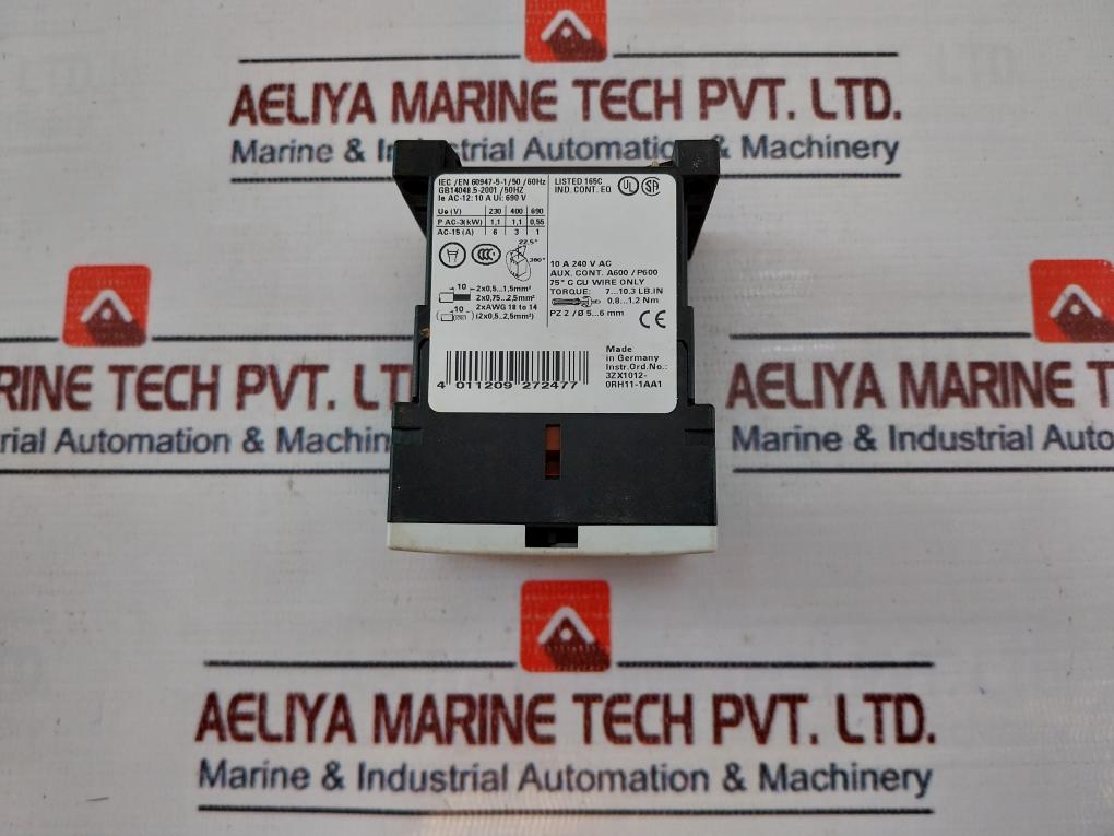 Siemens 3Rh1131-1Ap00 Auxiliary Contactor 230V 50/60Hz