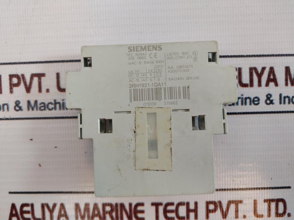 Siemens 3Rh1921-1Da11 Auxiliary Contact Block