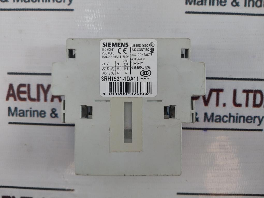 Siemens 3Rh1921-1Da11 Auxiliary Contact Block 500V