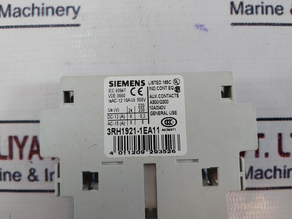 Siemens 3Rh1921-1Ea11 Auxiliary Contact Switch