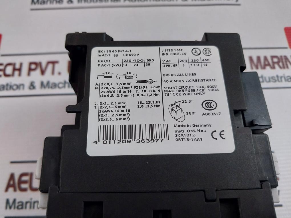 Siemens 3Rh1921-1Fa22 Auxiliary Switch Block 3Rt1926-1Er00