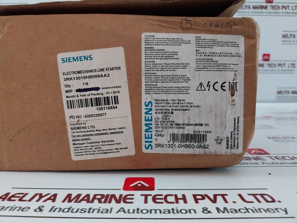 Siemens 3Rk1301-0Hb00-0Aa2 Electromechanics Line Starter