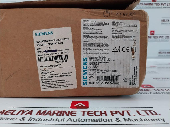 SIEMENS 3RK1301-0HB00-0AA2 Electromechanics Line Starter