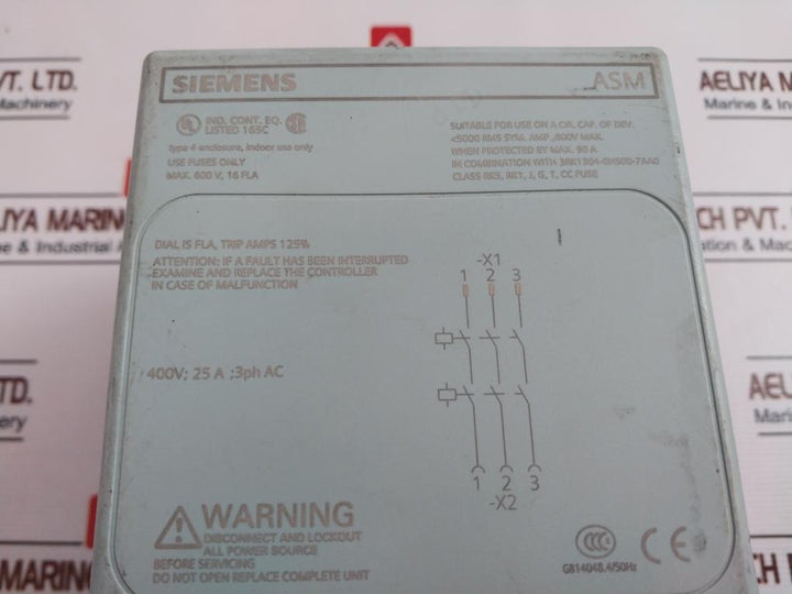 Siemens 3Rk1304-0Hs00-8Aa0 Motor Starter 600V Ip65
