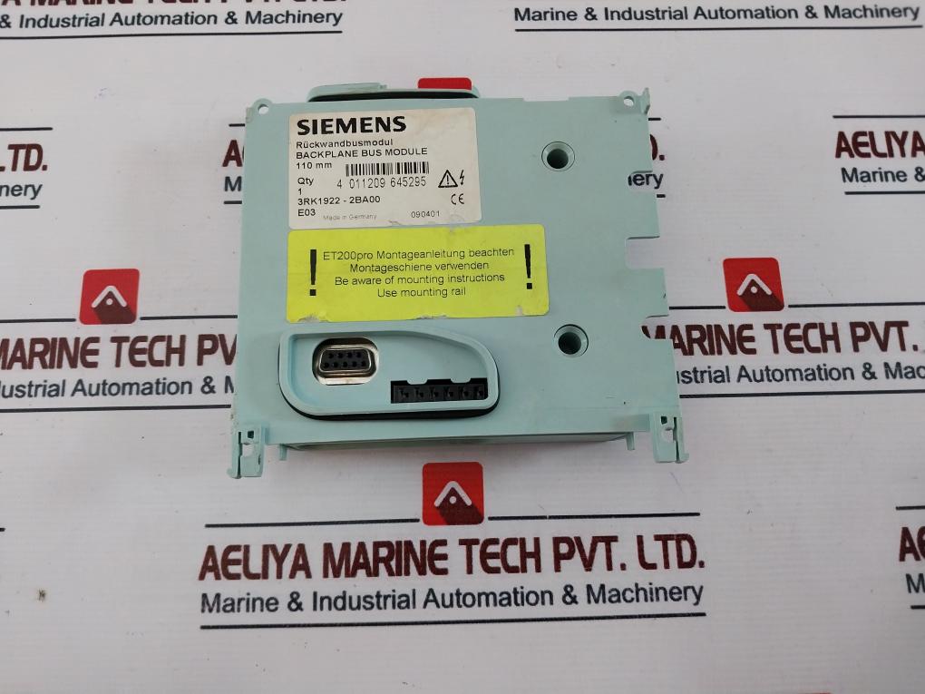 Siemens 3Rk1922-2Ba00 Backplane Bus Module