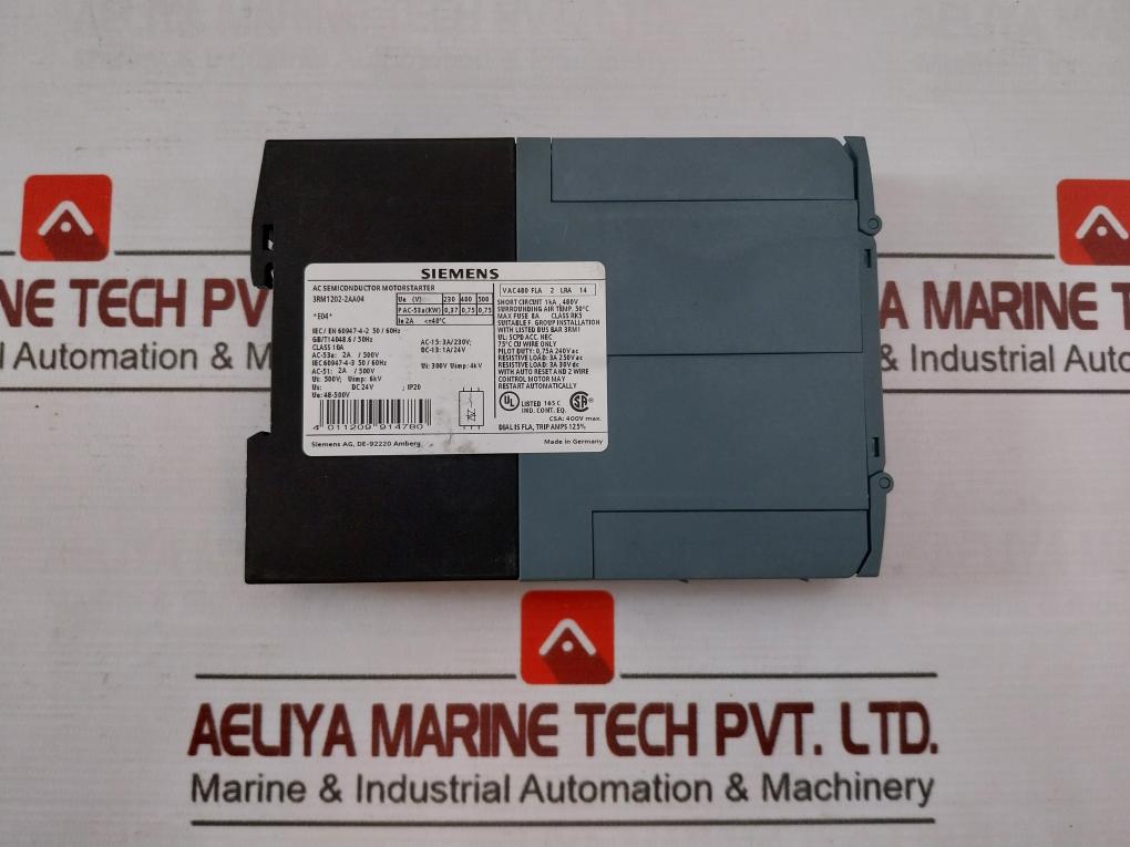Siemens 3Rm1202-2Aa04 Direct-on-line Starter Spring-loaded Terminal 50/60Hz