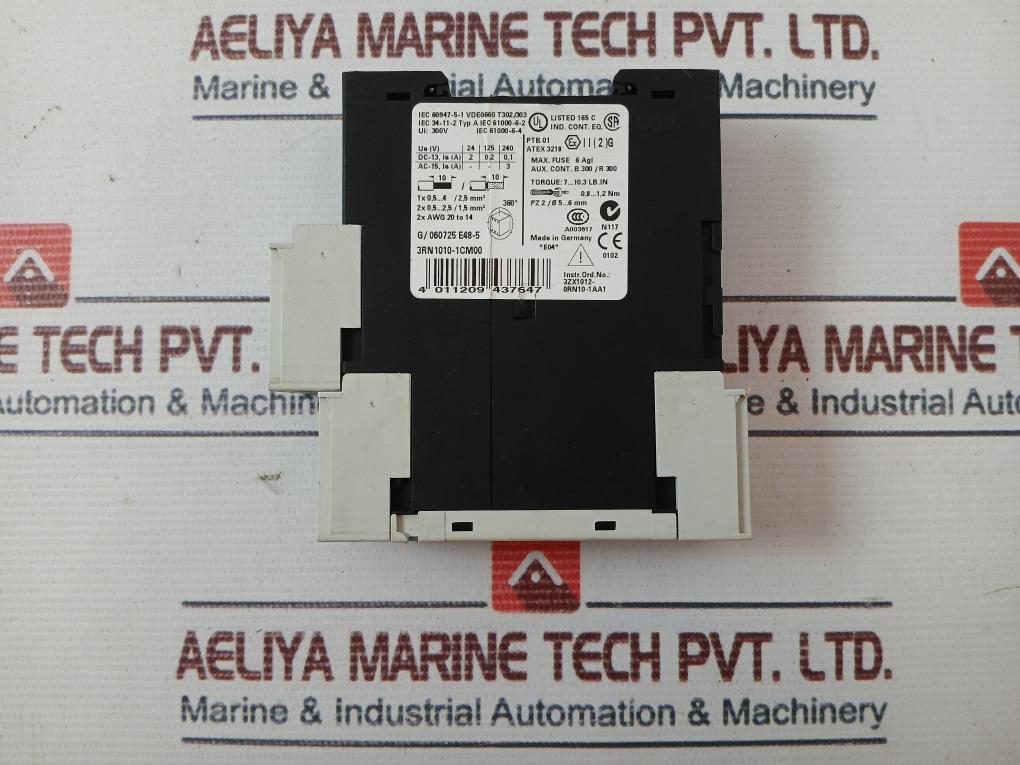 Siemens 3Rn1010-1Cm00 Thermistor Motor Protection Relay 3Zx1012-0Rn10-1Aa1