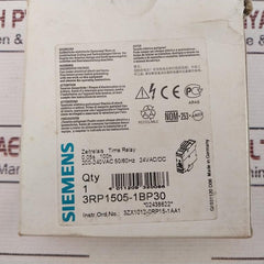 Siemens 3Rp1505-1Bp30 Simirel Timing Relay 50/60Hz