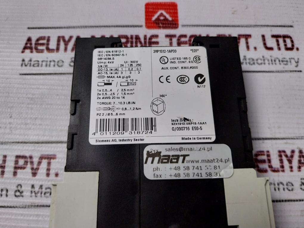 Siemens 3Rp1512-1Ap30 Timer Relay