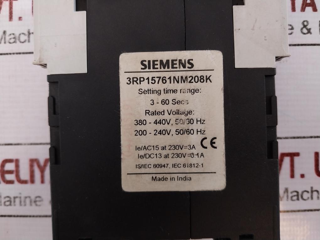 Siemens 3Rp15761Nm208K Star/Delta Timer 380-440V, 50/60Hz