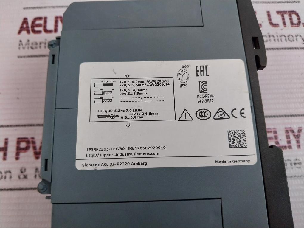 Siemens 3Rp2505-1Bw30 Time Relay 12-240V Ac/Dc 50/60Hz