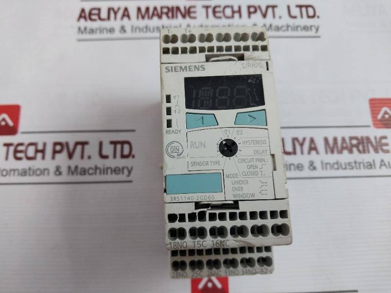 Siemens 3Rs1140-2Gd60 Sirius Temperature Monitoring Relay Iec 60947-5-1 300V