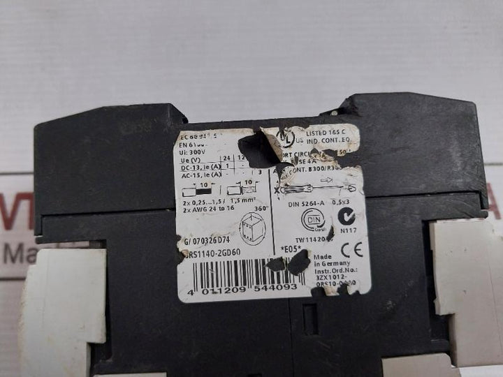 Siemens 3Rs1140-2Gd60 Sirius Temperature Monitoring Relay Iec 60947-5-1 300V