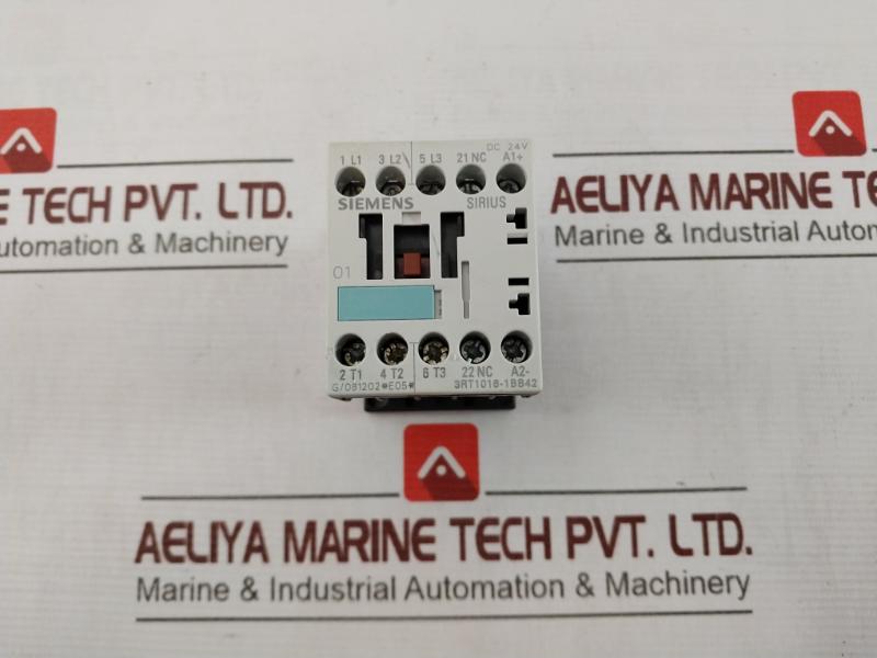 Siemens 3Rt1016-1Bb42 Power Contactor Dc24V 20A 600Vac 690V 22A