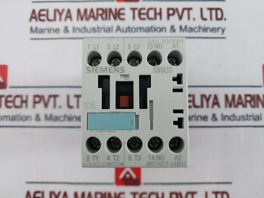 Siemens 3Rt1017-1Ab01 Sirius Contactor 24V 22A 690V Ac