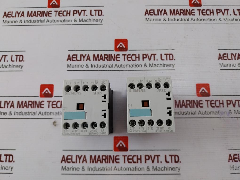 Siemens 3Rt1017-1Hb42 Power Contactor 3Zx1012-0Rh11-1Aa1 Dc 17-30V