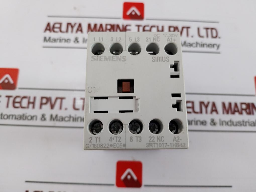 Siemens 3Rt1017-1Hb42 Power Contactor Ie Ac-1: 22A 690 V 5Ka, 600V Aux.Cont. A600/P600