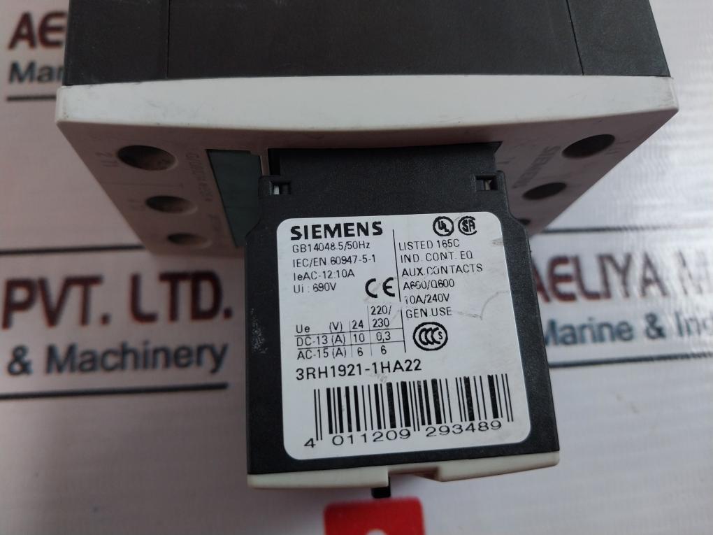 Siemens 3Rt1034-1Al20 Contactor 10A 690V