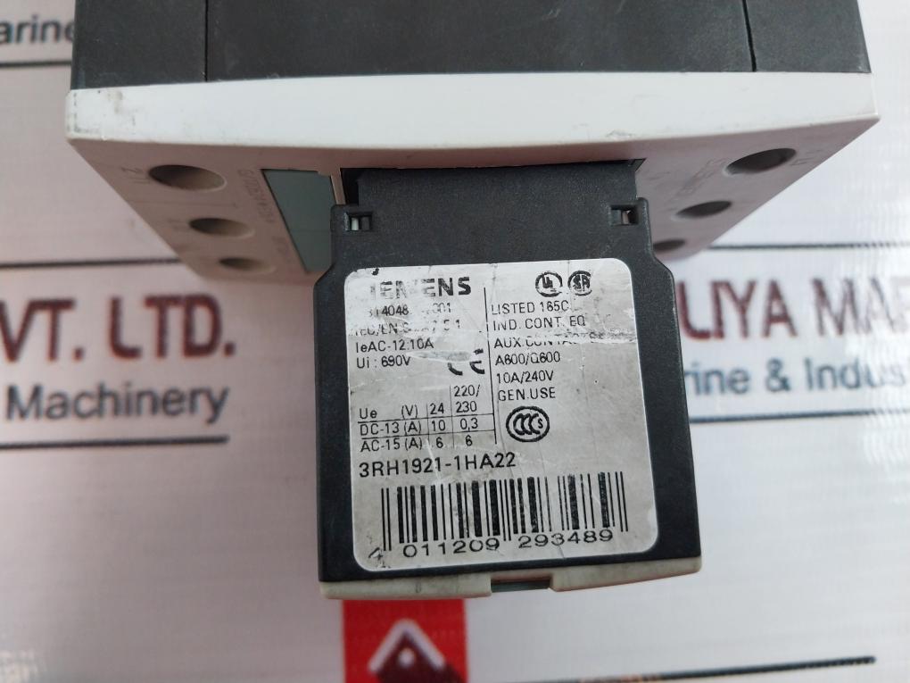Siemens 3Rt1034-1Al20 Contactor 690V