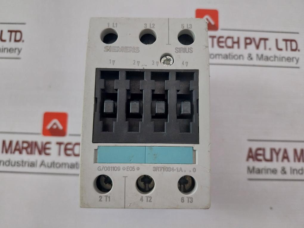 Siemens 3Rt1034-1Al20 Power Contactor 4-2003/50Hz 3Rt1926-1Bd00 G/081110