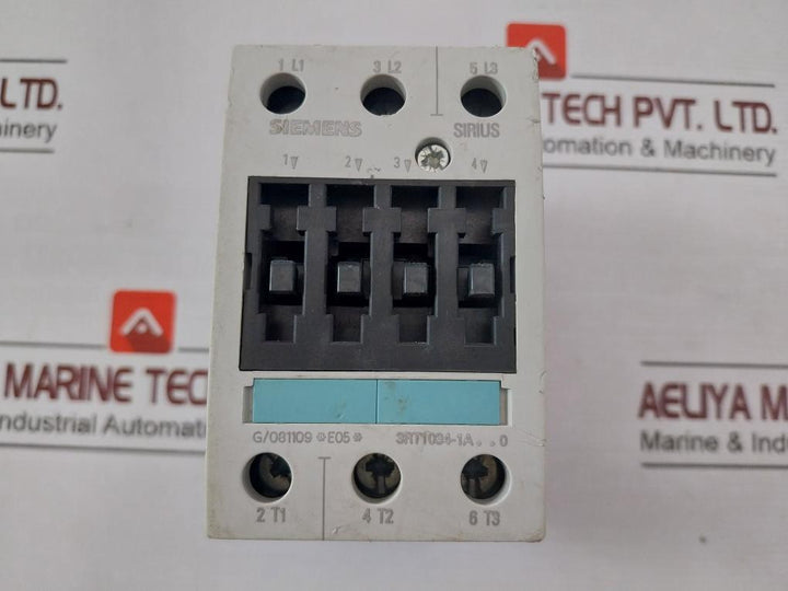 Siemens 3Rt1034-1Al20 Power Contactor 4-2003/50Hz 3Rt1926-1Bd00 G/081110