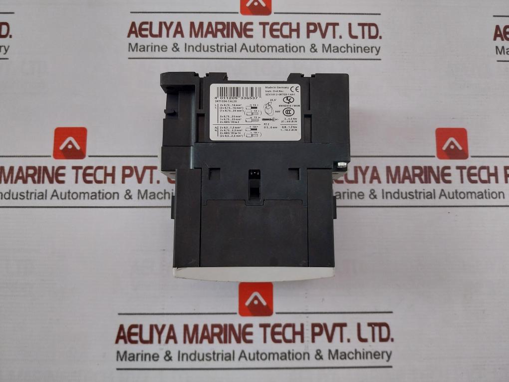 Siemens 3Rt1034-1Al20 Power Contactor 4-2003/50Hz 3Rt1926-1Bd00 G/081110