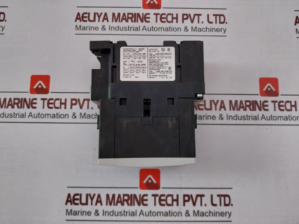 Siemens 3Rt1034-1Al20 Power Contactor 4-2003/50Hz 3Rt1926-1Bd00 G/081110