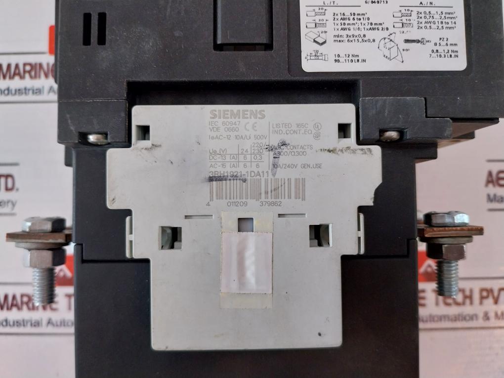 Siemens 3Rt1054-1Ap36 Contactor 140A 600V