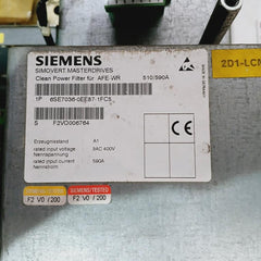 Siemens 3Rt1476-6...6 Clean Power Filter 1P 6Se7090-0Xx84-1Ga1 S F2Vo004647