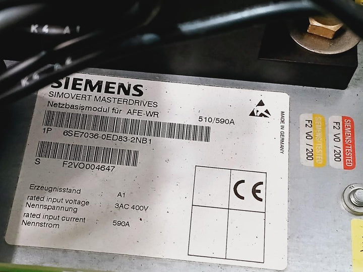 Siemens 3Rt1476-6...6 Clean Power Filter 1P 6Se7090-0Xx84-1Ga1 S F2Vo004647