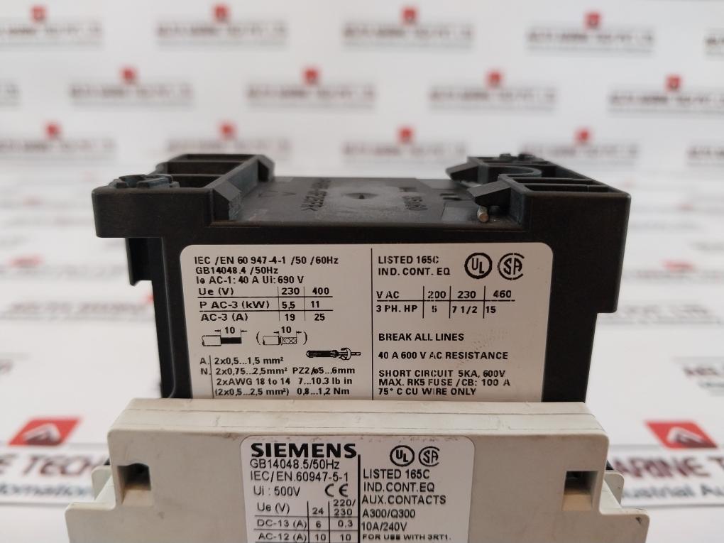 Siemens 3Rt1526-1B..0 Contactor 40A 690V 50/60Hz