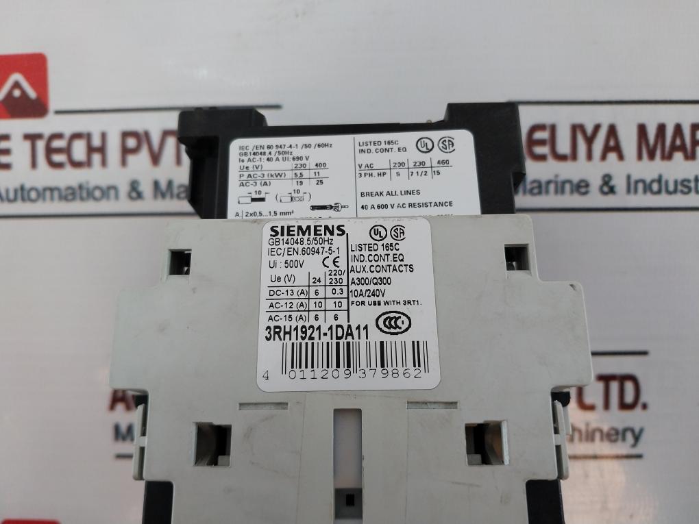 Siemens 3Rt1526-1B..0 Contactor 40A 690V 50/60Hz