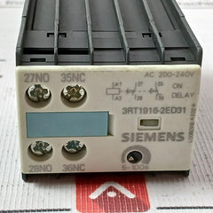Siemens 3Rt1916-2Ed31 Solid-state Time-delay Relay Ac 200-240V Iec 255 Vde 0660