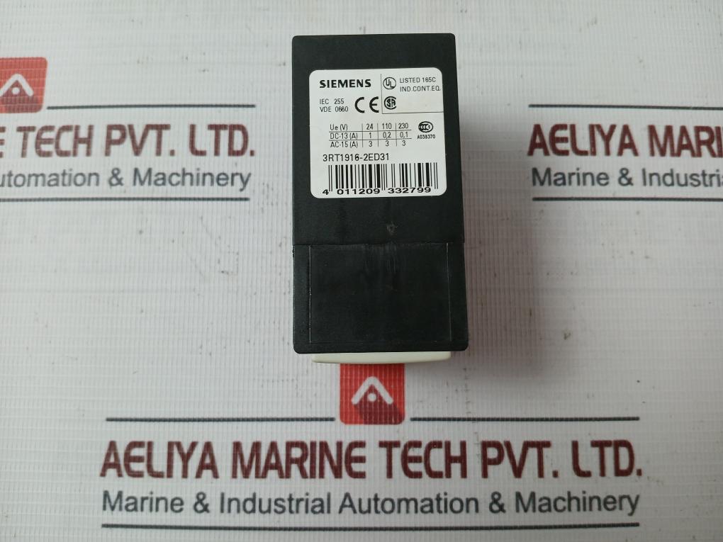 Siemens 3Rt1916-2Ed31 Solid-state Time-delay Relay Ac 200-240V Iec 255 Vde 0660