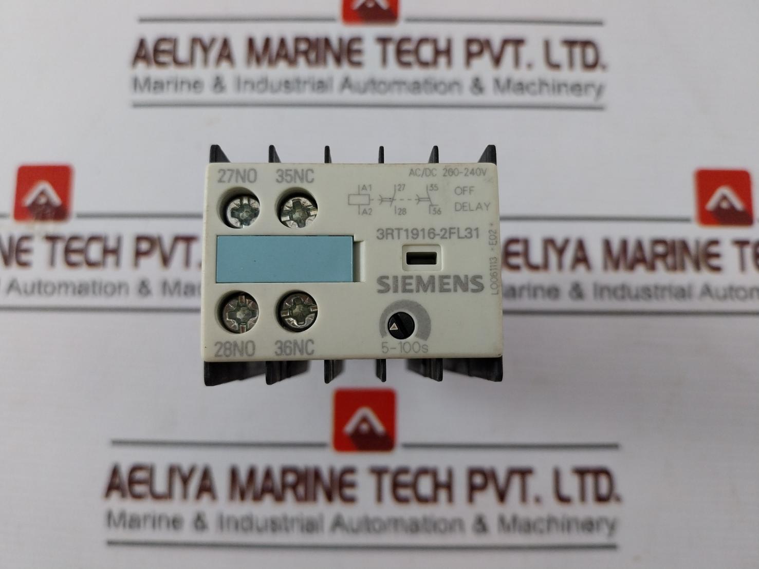 Siemens 3Rt1916-2Fl31 Relay Auxiliary Switch Ac/Dc 200-240V 5-100S