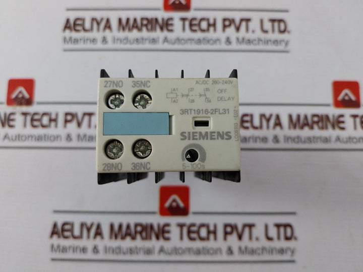 Siemens 3Rt1916-2Fl31 Relay Auxiliary Switch Ac/Dc 200-240V 5-100S